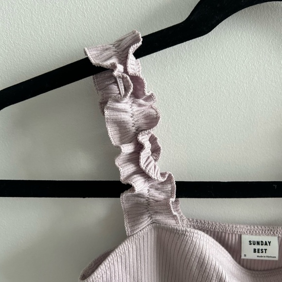 Sunday Best Purple Ruffled Bodysuit - Picture 3 of 3